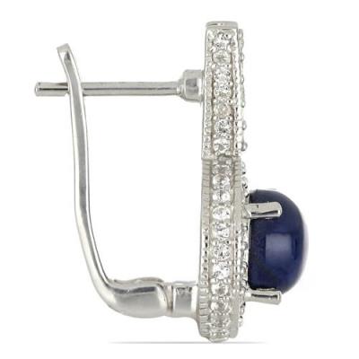 BUY 925 STERLING SILVER STAR SAPPHIRE HALO EARRINGS – BULK SUPPLIER USA & EUROPE | JEWELPIN